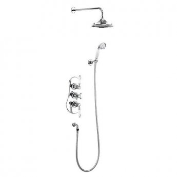 Burlington Severn Triple Concealed Mixer Shower with Shower Kit + 9inch Fixed Head