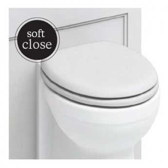 Burlington Standard Moulded Wood Toilet Seat Soft Close Hinges Matt White