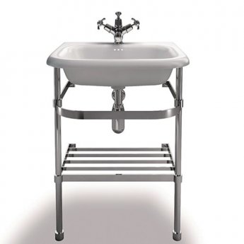 Burlington Traditional Natural Stone Basin and Wash Stand 550mm Wide 0 Tap Hole