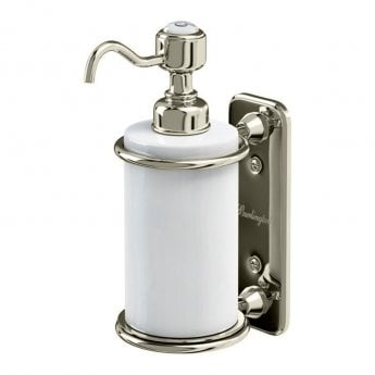 Burlington Traditional Single Soap Dispenser Wall Mounted - White/Nickel
