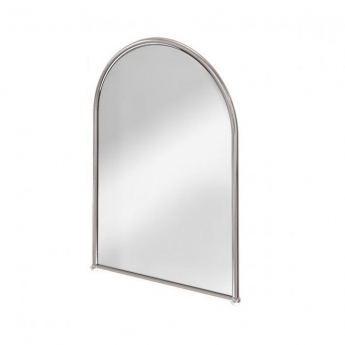 Burlington Traditional Arched Bathroom Mirror 700mm High x 500mm Wide Chrome