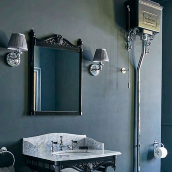 Burlington Traditional Framed Bathroom Mirror 750mm High x 553mm Wide Black