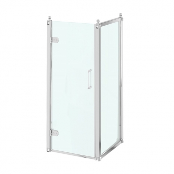 Burlington Traditional Hinged Door Shower Enclosure 900mm x 800mm - 8mm Glass