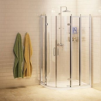 Burlington Traditional Offset Quadrant Shower Enclosure with Tray - 8mm Glass