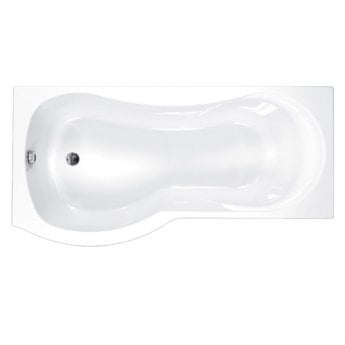 Carron Arc Carronite Curved P-Shaped Shower Bath 1700mm x 700/850mm Left Handed - Acrylic