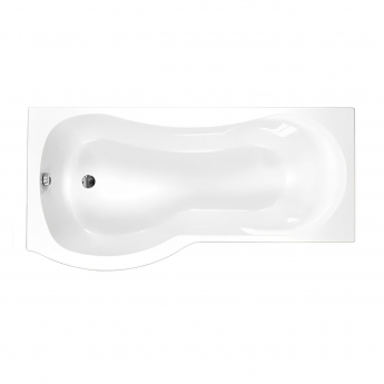 Carron Arc Curved P-Shaped Shower Bath 1700mm x 700/850mm Left Handed - 5mm Acrylic