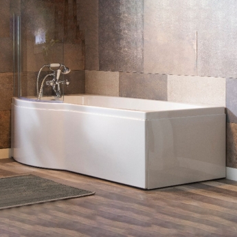 Carron Aspect P-Shaped Shower Bath 1700mm x 700/800mm Left Handed - 5mm Acrylic