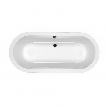 Carron Halcyon Oval Freestanding Bath White Panelling 1750mm x 800mm - Carronite