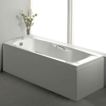 Carron Imperial Single Ended Rectangular Bath with Twin Grips 1500mm x 700mm - 5mm Acrylic