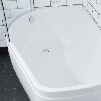 Carron Profile Single Ended Shower Bath 1500mm x 900mm Left Handed - 5mm Acrylic