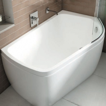 Carron Profile Curved Shower Bath 1500mm x 630/900mm