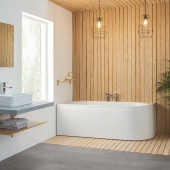 Carron Status Offset Corner Bath 1600mm x 725mm Left Handed - Carronite