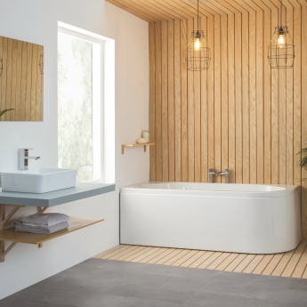 Carron Status Offset Corner Bath 1700mm x 725mm Right Handed - 5mm Acrylic