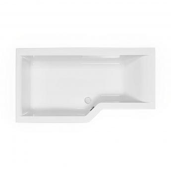 Carron Urban Edge L-Shaped Shower Bath 1675mm x 700mm/850mm Left Handed - 5mm Acrylic