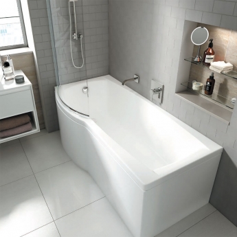 Carron Urban P-Shaped Shower Bath 1700mm x 750/900mm Left Handed - 5mm Acrylic