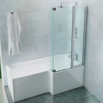 Cleargreen Ecosquare Shower Bath 1700mm x 850mm/700mm - Right Handed