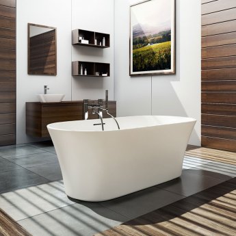 Clearwater Armonia Freestanding Bath 1550mm x 750mm - Natural Stone