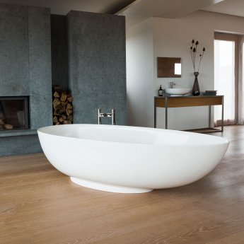 Clearwater Teardrop Petite Freestanding Bath 1690mm x 820mm - Clear Stone