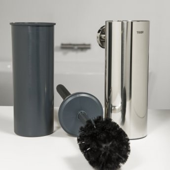 Coram Boston Toilet Brush and Holder - Stainless Steel Brushed