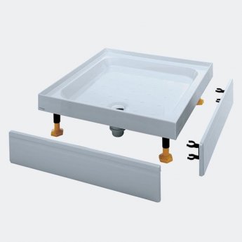 Coram Coratech Square Riser Shower Tray with Waste 778mm x 778mm 4 Upstand