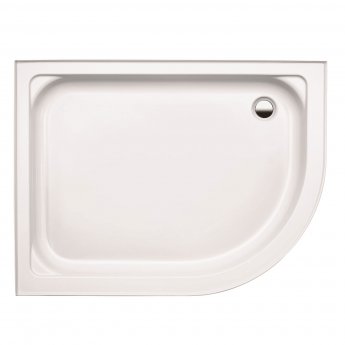 Coram Coratech Offset Quadrant Riser Shower Tray with Waste 1026mm x 826mm Left Handed 2 Upstand