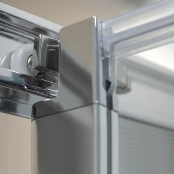 Coram GB 5 Chrome Bi-Fold Shower Door 700mm Wide - 5mm Plain Glass