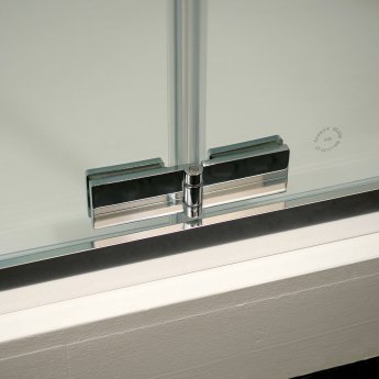 Coram GB 5 Chrome Bi-Fold Shower Door 800mm Wide - 5mm Plain Glass
