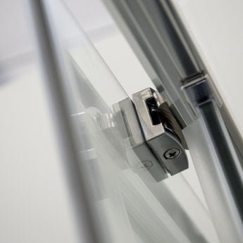 Coram Optima 6 Chrome Sliding Shower Door 1200mm Wide - 6mm Plain Glass