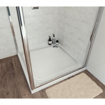 Coram Resin Square Shower Tray 800mm x 800mm - Flat Top