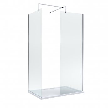 Delphi Accents Chrome Walk-In Shower Enclosure 1200mm x 900mm (inc White Tray) | Product Image