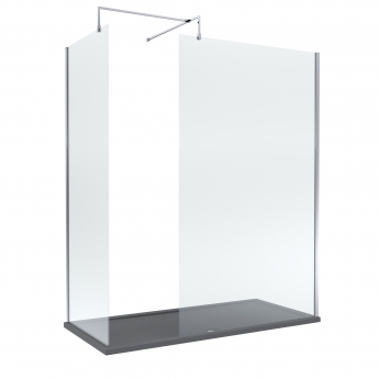 Delphi Accents Chrome Walk-In Shower Enclosure 1700mm x 900mm (inc Slate Grey Tray) | Product Image
