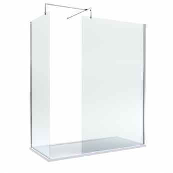 Delphi Accents Chrome Walk-In Shower Enclosure 1700mm x 700mm (inc White Tray) | Product Image