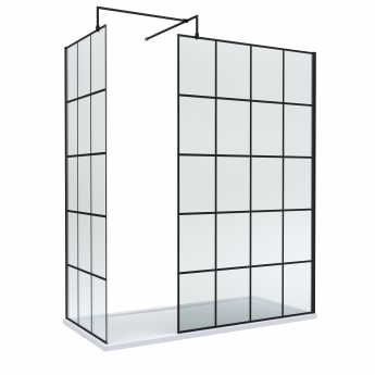 Delphi Accents Grid Walk-In Shower Enclosure 1700mm x 700mm (inc White Tray) | Product Image