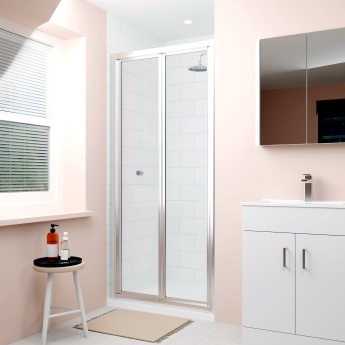 Delphi Alpha Chrome 4mm Bi-Fold Shower Door (1850mm High) | Product Image