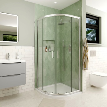 Delphi Apollo Chrome 8mm 2-Door Quadrant Shower Enclosure | Product Image