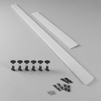 Delphi AquaBoost White Stone Resin Easy Plumb Rectangular Riser Shower Tray | Product Image