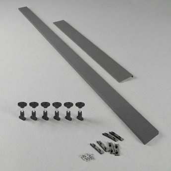 Delphi AquaBoost Grey Slate Effect Easy Plumb Rectangular Riser Shower Tray | Product Image