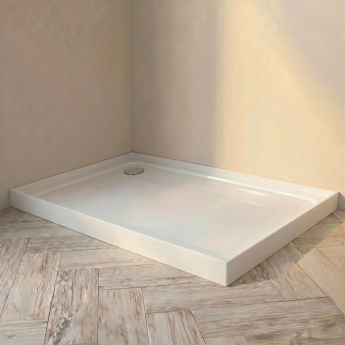 Delphi AquaEdge 4 Upstand Stone Resin Rectangular Shower Tray | Product Image