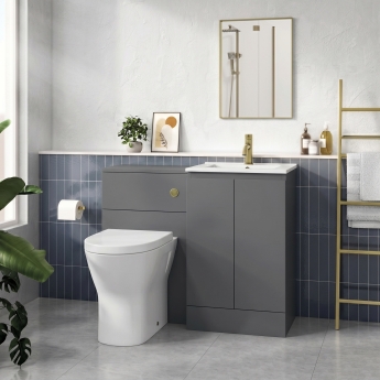 Delphi AquaGuard Combination Unit with 500mm WC Unit - 1100mm Wide - Matt Grey | Product Image