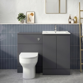 Delphi AquaGuard Combination Unit with 500mm WC Unit - 1000mm Wide - Matt Grey | Product Image