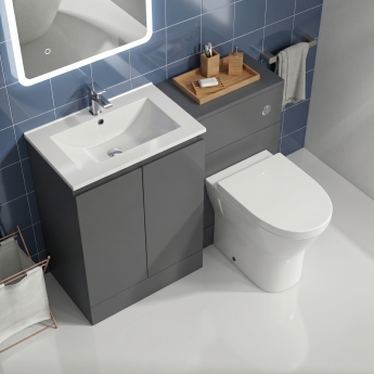Delphi AquaGuard Combination Unit with 500mm WC Unit - 1100mm Wide - Matt Grey | Product Image