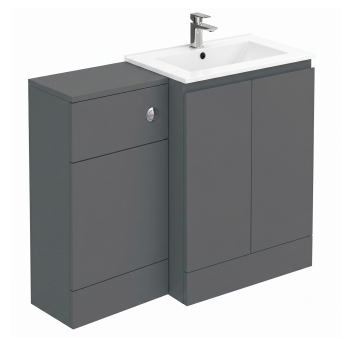 Delphi AquaGuard Combination Unit with 500mm WC Unit - 1100mm Wide - Matt Grey | Product Image