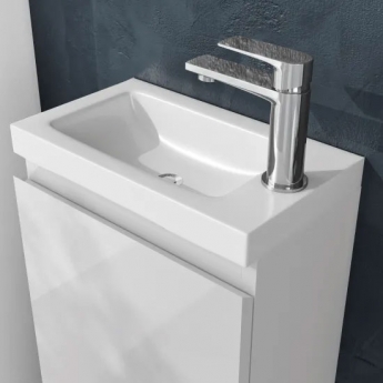 Delphi AquaGuard Floor Standing 1-Door Vanity Unit with Basin 400mm Wide - White