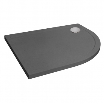 Delphi AquaStone Grey Slate Effect 45mm Stone Resin Offset Quadrant Shower Tray