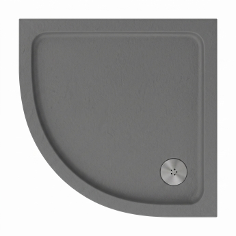 Delphi AquaStone Grey Slate Effect 45mm Stone Resin Quadrant Shower Tray | Product Image