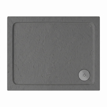 Delphi AquaStone Grey Slate Effect 45mm Stone Resin Rectangular Shower Tray | Product Image