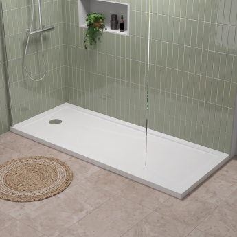 Delphi Aragon White Bath Replacement Shower Tray 1700mm x 700mm | Product Image