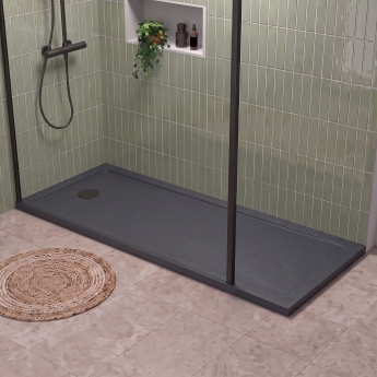 Delphi Aragon Slate Grey Bath Replacement Shower Tray 1700mm x 700mm | Product Image