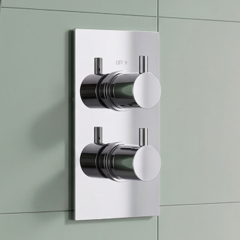 Delphi Ashwell Thermostatic Dual Concealed Mixer Shower with Shower Kit - Chrome | Product Image