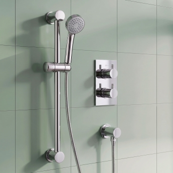 Delphi Ashwell Thermostatic Dual Concealed Mixer Shower with Shower Kit - Chrome | Product Image